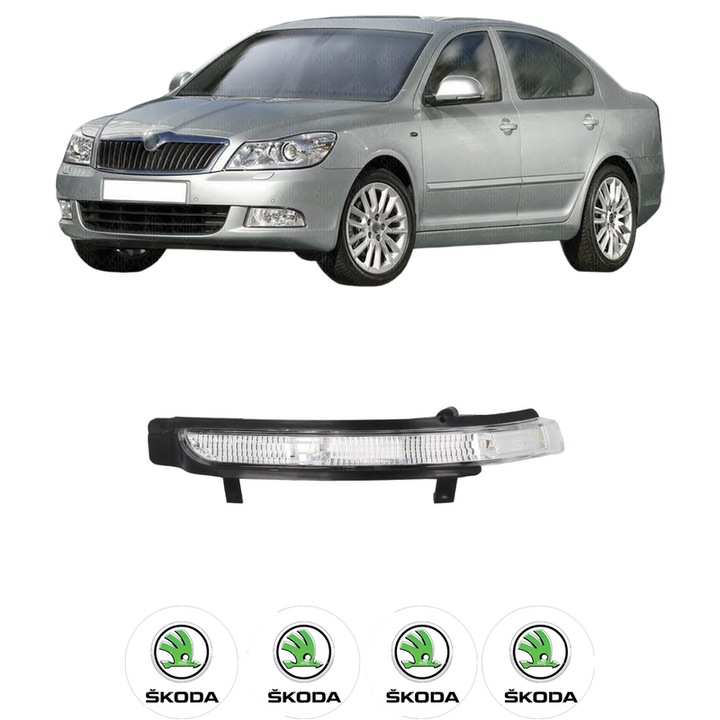 Indicator oglinda Partea Dreapta SKODA OCTAVIA II (1Z3) din 2004-2013, Auto, Blic, 4 Stickere auto cu SKODA