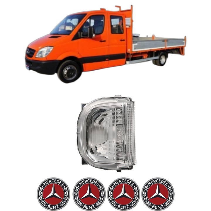 Indicator oglinda Fata Stanga MERCEDES-BENZ SPRINTER 3-t Platform/Chassis (B910, B907) din 2018-2021, Auto, Blic, 4 Stickere auto cu MERCEDES-BENZ