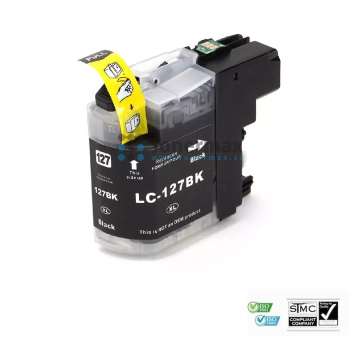 Kompatibilis tintapatron Brother LC-127XL LC127XL, fekete (ömlesztett - doboz nélkül) - 30 ml, BROTHER MFC J4110DW, MFC J4410DW, MFC J4510DW, MFC J4610DW, MFC J4710DW nyomtatókhoz
