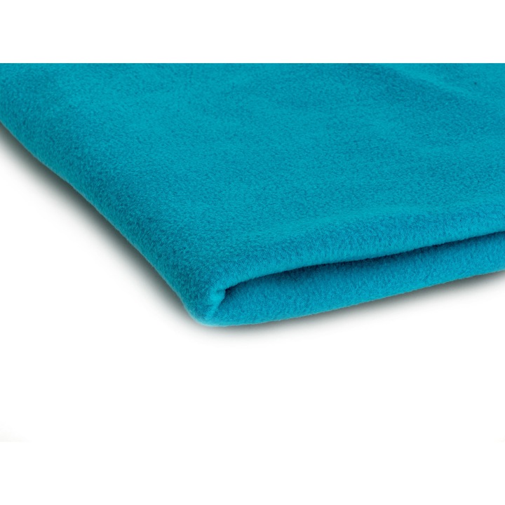 Polár kötöttáru 300 g/m², Türkiz szín, 100% Poliészter, Méretek 50cm x 155cm