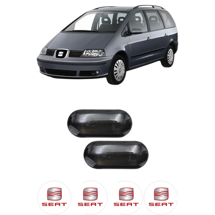 Set lumini semnalizare Partea Dreapta / Stanga SEAT ALHAMBRA (7V8, 7V9) din 1996-2010, Auto, Blic, 4 Stickere auto cu SEAT