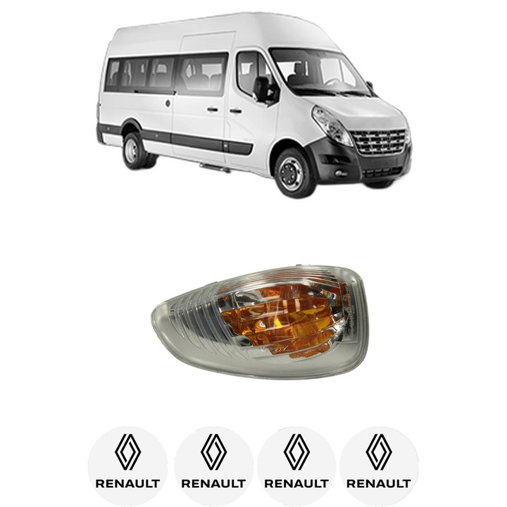 Indicator oglinda Partea Stanga RENAULT MASTER III Bus (JV) din 2011-2015, Auto, Blic, 4 Stickere auto cu RENAULT