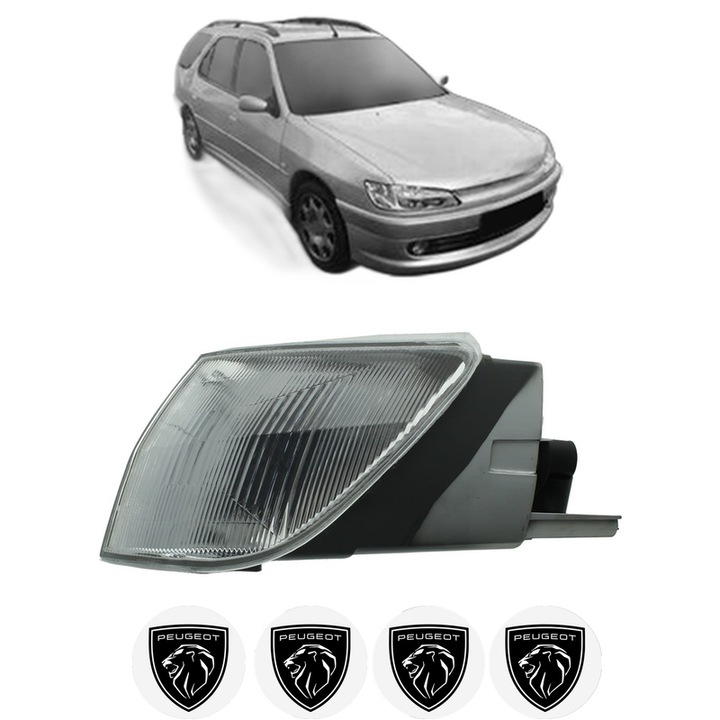 Semnalizator Fata Stanga PEUGEOT 306 Estate Van (N_, 7_) din 1997-2000, Auto, Depo, 4 Stickere auto cu PEUGEOT