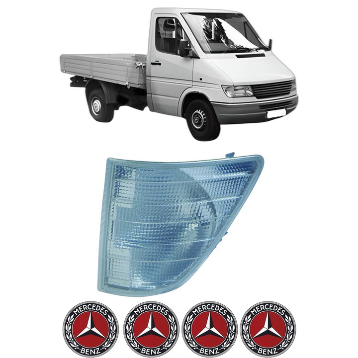 Semnalizator Fata Stanga MERCEDES-BENZ SPRINTER 4-t Platform/Chassis (B904) din 1995-2006, Auto, Depo, 4 Stickere auto cu MERCEDES-BENZ