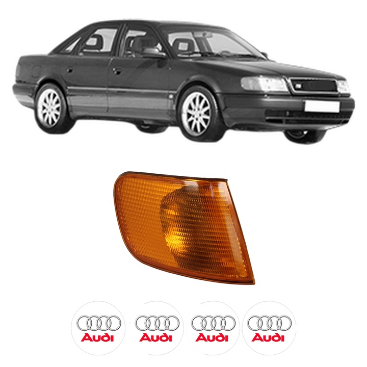 Semnalizator Fata Dreapta AUDI 100 C4 Saloon (4A2) din 1990-1994, Auto, Depo, 4 Stickere auto cu AUDI