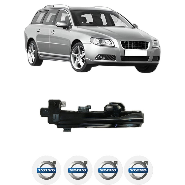 Indicator oglinda Partea Stanga VOLVO V70 III (135) din 2007-2016, Auto, Blic, 4 Stickere auto cu VOLVO