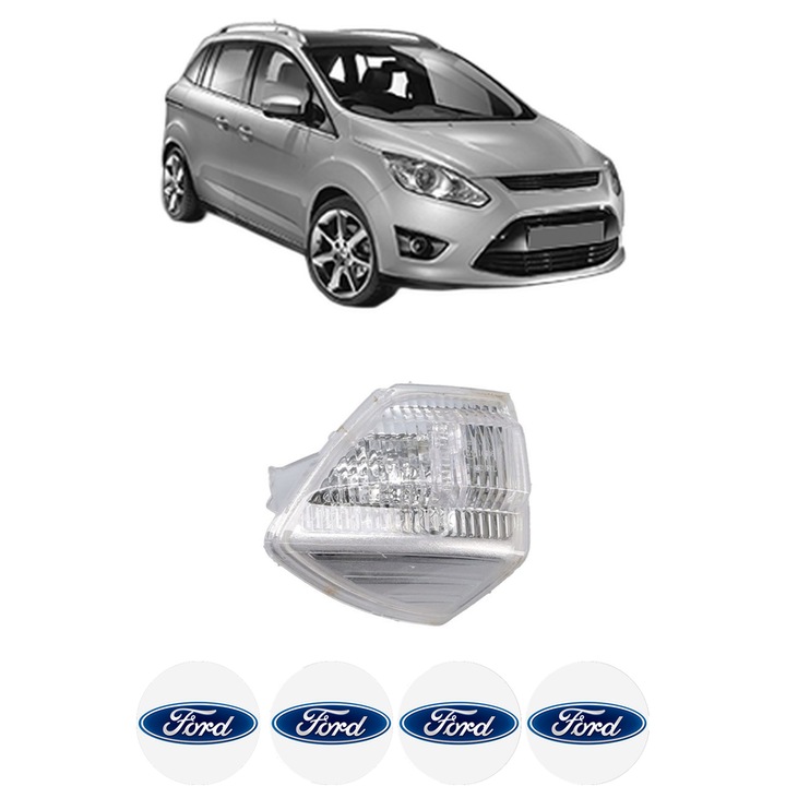 Indicator oglinda Partea Dreapta FORD C-MAX II (DXA/CB7, DXA/CEU) din 2010-2019, Auto, Blic, 4 Stickere auto cu FORD