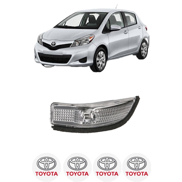 Indicator oglinda Partea Dreapta TOYOTA YARIS Hatchback Van (_P13_) din 2012-2020, Auto, Blic, 4 Stickere auto cu TOYOTA