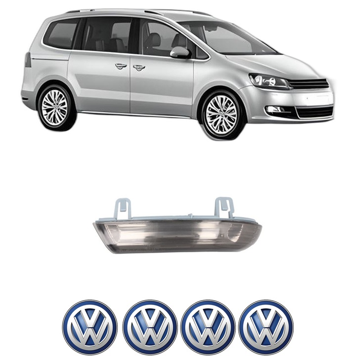 Indicator oglinda Partea Stanga Volkswagen SHARAN (7N1, 7N2) din 2010-2022, Auto, Blic, 4 Stickere auto cu Volkswagen