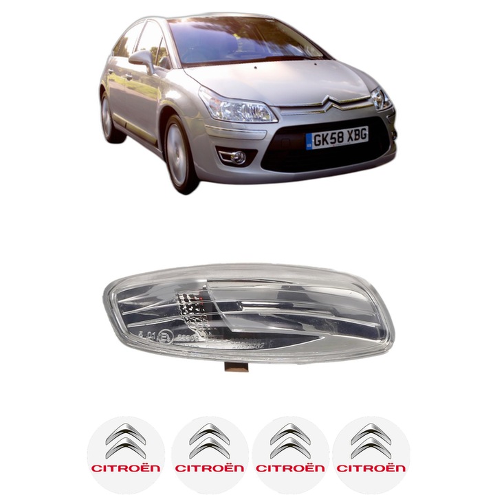 Indicator oglinda Partea Dreapta CITROEN C4 II (NC_) din 2009-2018, Auto, Blic, 4 Stickere auto cu CITROEN