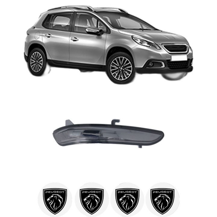 Indicator oglinda 0 Dreapta PEUGEOT 2008 I (CU_) din 2013-2019, Auto, Blic, 4 Stickere auto cu PEUGEOT
