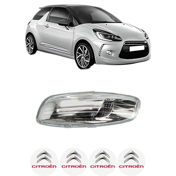 Indicator oglinda Partea Stanga CITROEN DS3 (SA_) din 2009-2015, Auto, Blic, 4 Stickere auto cu CITROEN