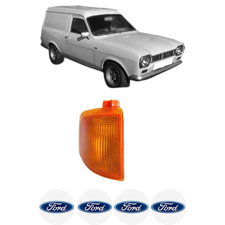 Semnalizator Fata Dreapta FORD ESCORT III Express (AVA) din 1981-1986, Auto, Depo, 4 Stickere auto cu FORD