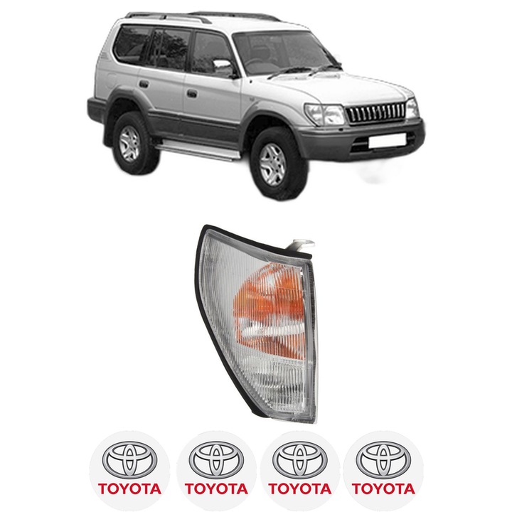 Semnalizator Fata Dreapta TOYOTA LAND CRUISER 90 (_J9_) din 1995-2002, Auto, Depo, 4 Stickere auto cu TOYOTA