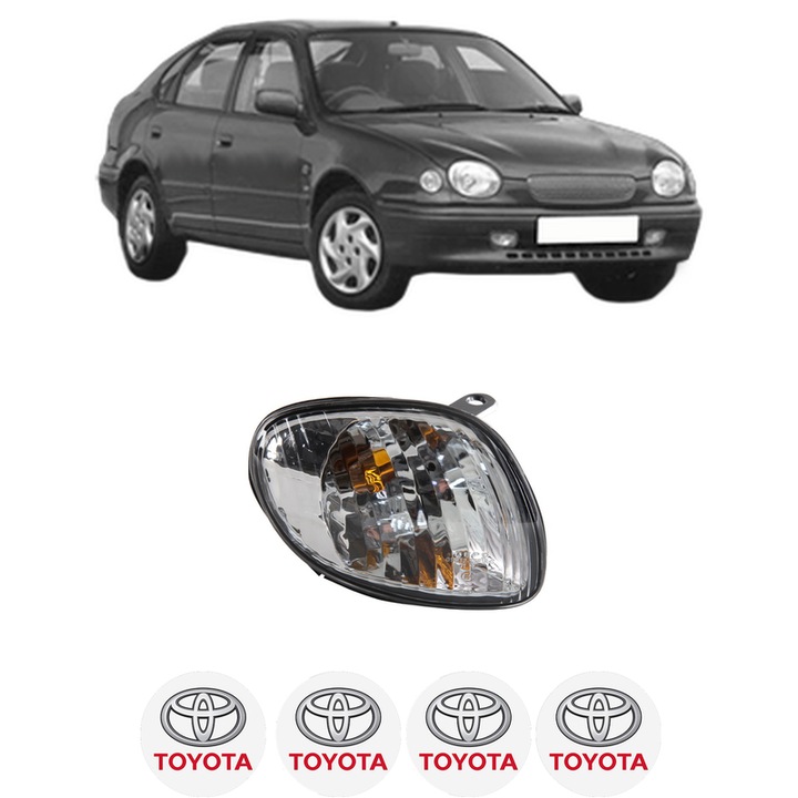 Semnalizator Fata Dreapta TOYOTA COROLLA Liftback (_E11_) din 1997-2002, Auto, Depo, 4 Stickere auto cu TOYOTA