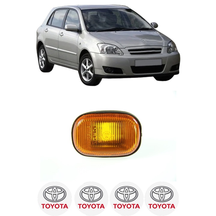 Semnalizator Partea Dreapta / Stanga TOYOTA COROLLA (_E12_) din 2001-2007, Auto, Depo, 4 Stickere auto cu TOYOTA