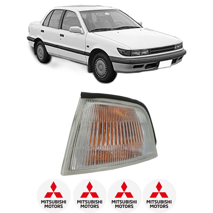 Semnalizator Fata Stanga MITSUBISHI LANCER IV (C6_A, C7_A) din 1996-1997, Auto, Depo, 4 Stickere auto cu MITSUBISHI