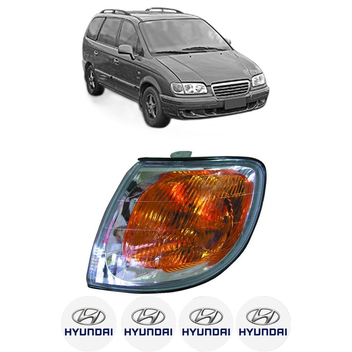 Semnalizator Fata Stanga HYUNDAI TRAJET Box Body/MPV (FO) din 1999-2008, Auto, Depo, 4 Stickere auto cu HYUNDAI