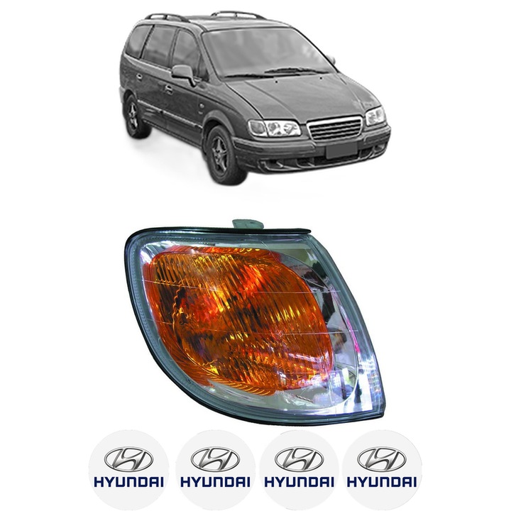 Semnalizator Fata Dreapta HYUNDAI TRAJET Box Body/MPV (FO) din 1999-2008, Auto, Depo, 4 Stickere auto cu HYUNDAI
