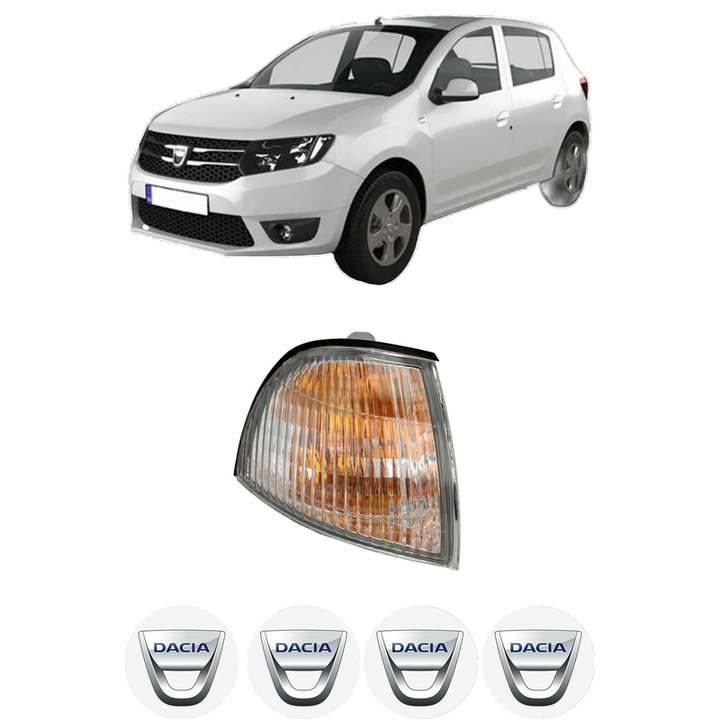 Semnalizator Fata Dreapta DACIA SANDERO II din 2016, Auto, Depo, 4 Stickere auto cu DACIA