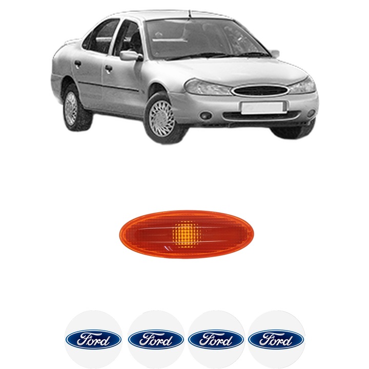 Semnalizator Partea Dreapta / Stanga FORD MONDEO II Saloon (BFP) din 1996-2000, Auto, Depo, 4 Stickere auto cu FORD