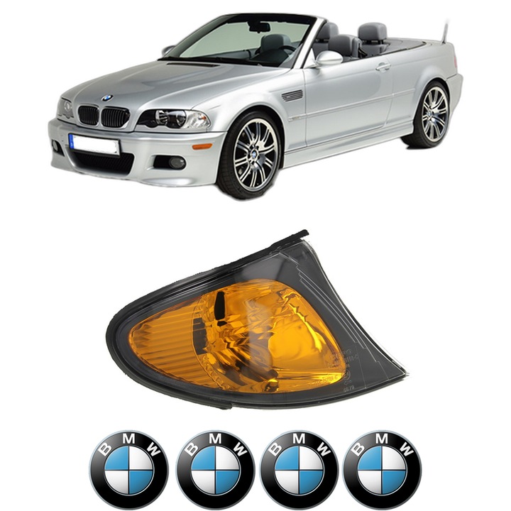 Semnalizator Fata Dreapta BMW Seria 3 Compact (E46) din 2001-2005, Auto, Depo, 4 Stickere auto cu BMW Seria