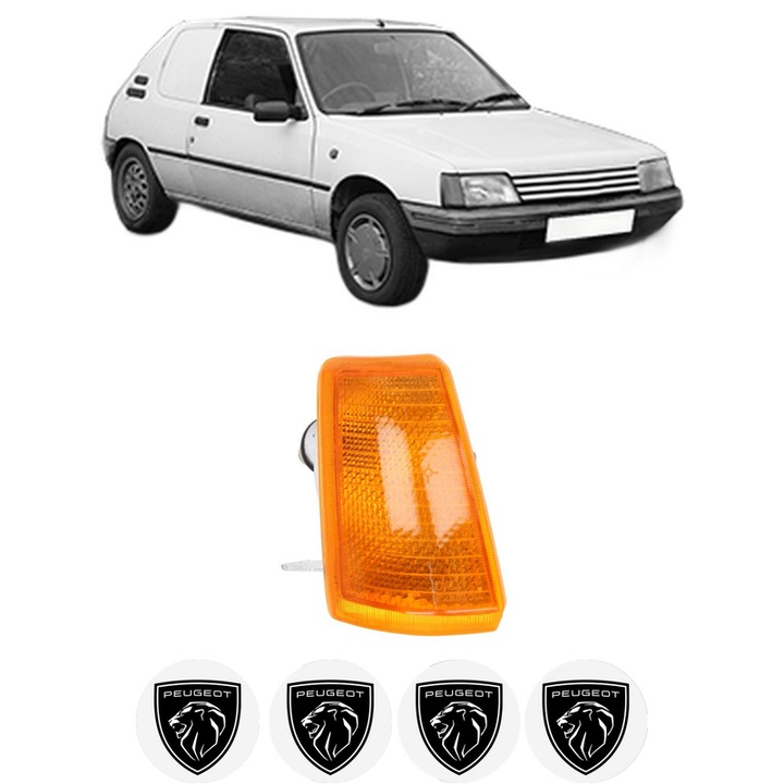 Semnalizator Fata Dreapta PEUGEOT 205 Hatchback Van din 1983-1997, Auto, Depo, 4 Stickere auto cu PEUGEOT