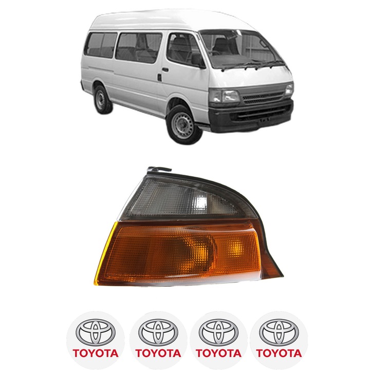 Semnalizator Fata Stanga TOYOTA HIACE IV Bus (__H1_, __H2_) din 1995-2012, Auto, Depo, 4 Stickere auto cu TOYOTA