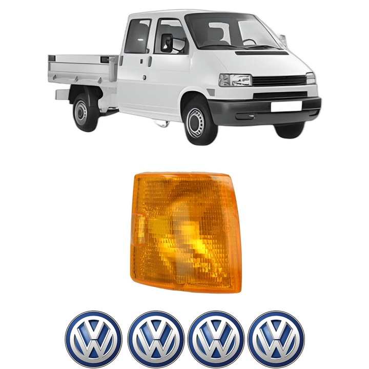 Semnalizator Fata Dreapta Volkswagen TRANSPORTER T4 Platform/Chassis (70E, 70L, 70M, 7DE, 7DL, 7D din 1990-2003, Auto, Depo, 4 Stickere auto cu Volkswagen