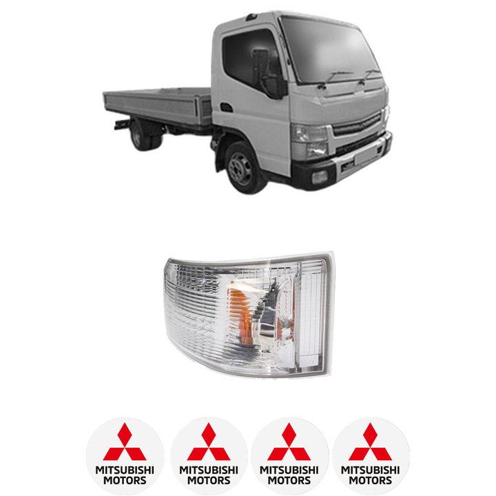 Semnalizator Fata Stanga MITSUBISHI Fuso din 2011-2012, Auto, Depo, 4 Stickere auto cu MITSUBISHI