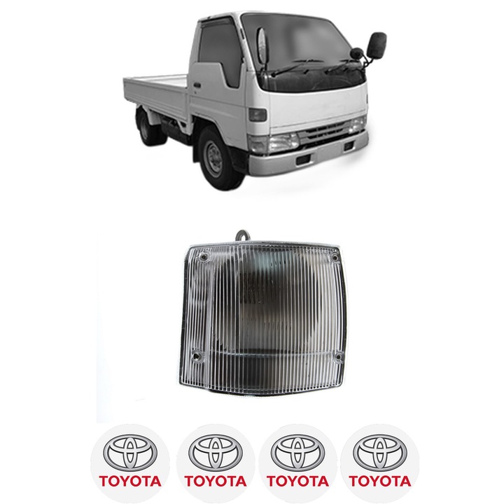 Semnalizator Fata Stanga TOYOTA DYNA 100 Platform/Chassis (LY1_, YY1_) din 1995-2001, Auto, Depo, 4 Stickere auto cu TOYOTA