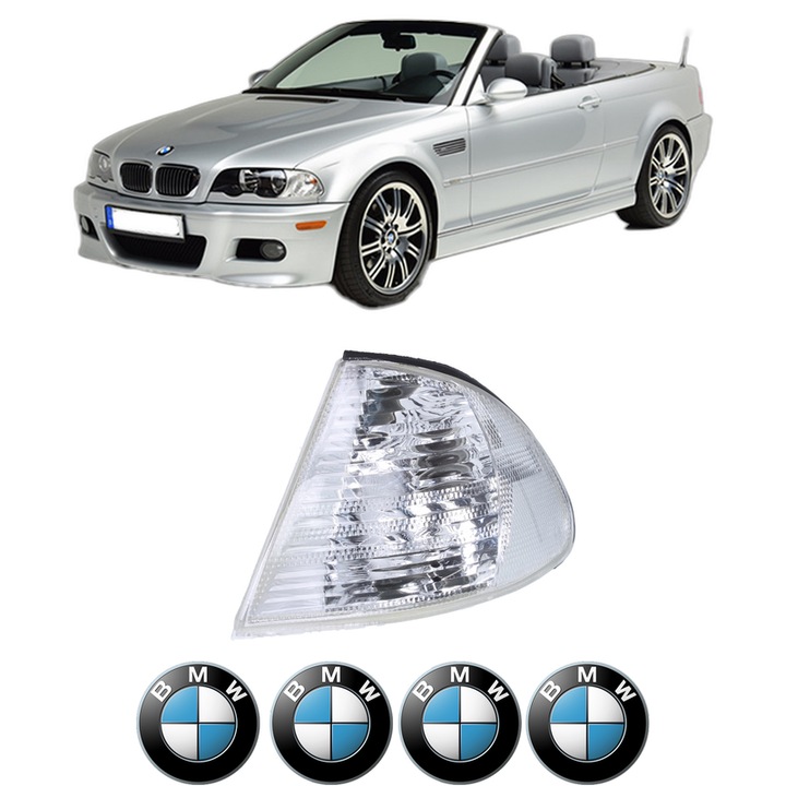 Semnalizator Fata Stanga BMW Seria 3 Compact (E46) din 2001-2005, Auto, Depo, 4 Stickere auto cu BMW Seria