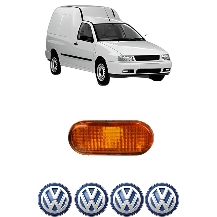 Semnalizator Partea Dreapta / Stanga Volkswagen CADDY II Box Body/MPV (9K9A) din 1995-2004, Auto, Depo, 4 Stickere auto cu Volkswagen