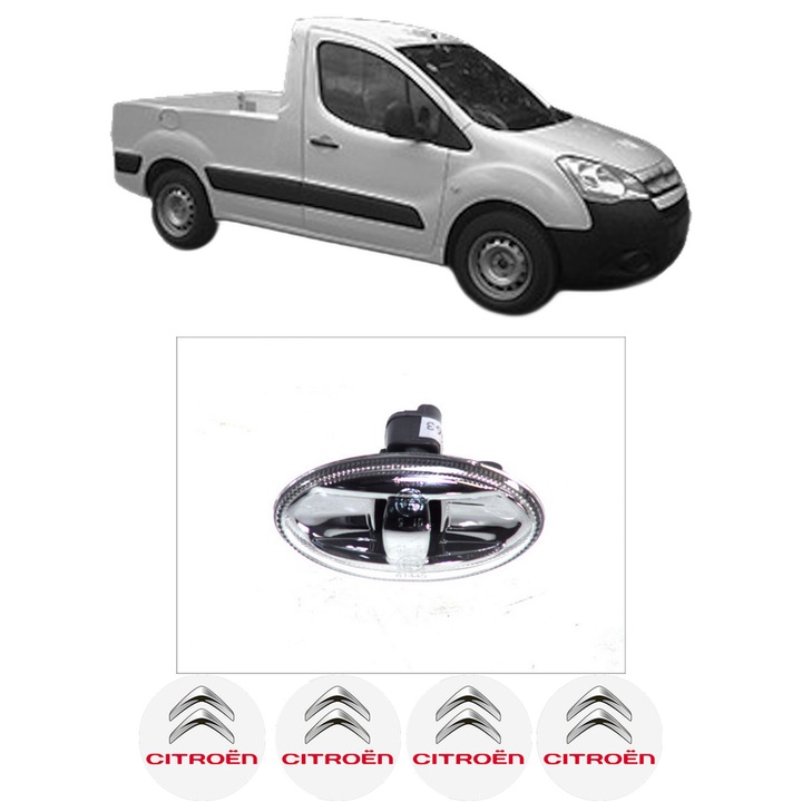 Semnalizator Partea Dreapta / Stanga CITROEN BERLINGO Platform/Chassis (B9) din 2008-2021, Auto, Depo, 4 Stickere auto cu CITROEN