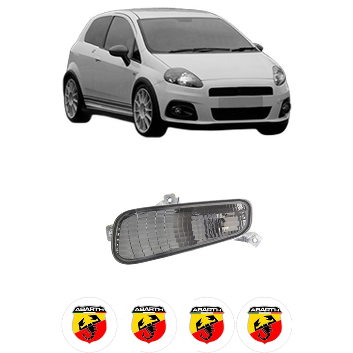 Semnalizator Fata Stanga ABARTH PUNTO din 1999-2012, Auto, Depo, 4 Stickere auto cu ABARTH