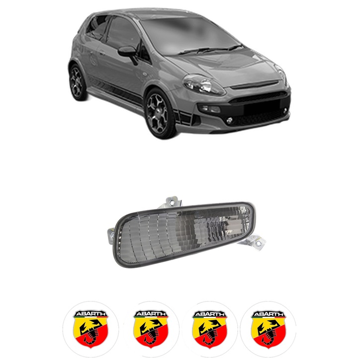Semnalizator Fata Stanga ABARTH PUNTO EVO din 2009-2012, Auto, Depo, 4 Stickere auto cu ABARTH