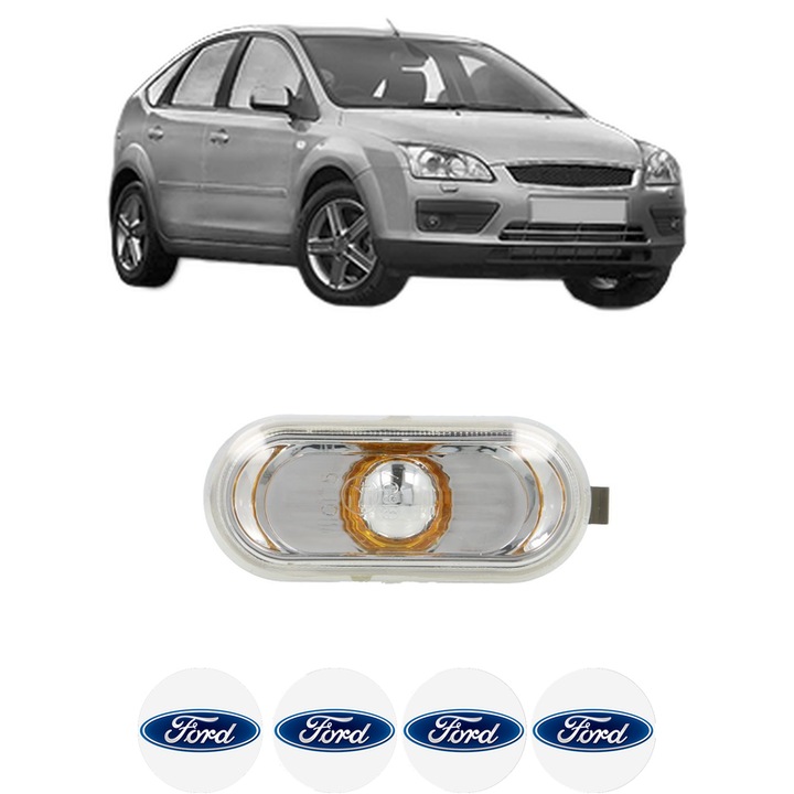 Semnalizator Partea Dreapta / Stanga FORD FOCUS II (DA_, HCP, DP) din 2004-2012, Auto, Depo, 4 Stickere auto cu FORD