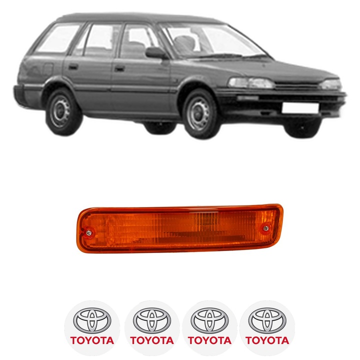 Semnalizator Fata Stanga TOYOTA COROLLA Station Wagon (_E9_) din 1987-1995, Auto, Depo, 4 Stickere auto cu TOYOTA
