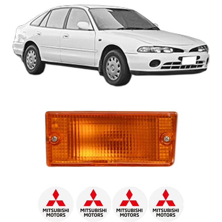 Semnalizator Fata Stanga MITSUBISHI GALANT VII (E5_A, E7_A, E8_A) din 1992-1996, Auto, Depo, 4 Stickere auto cu MITSUBISHI