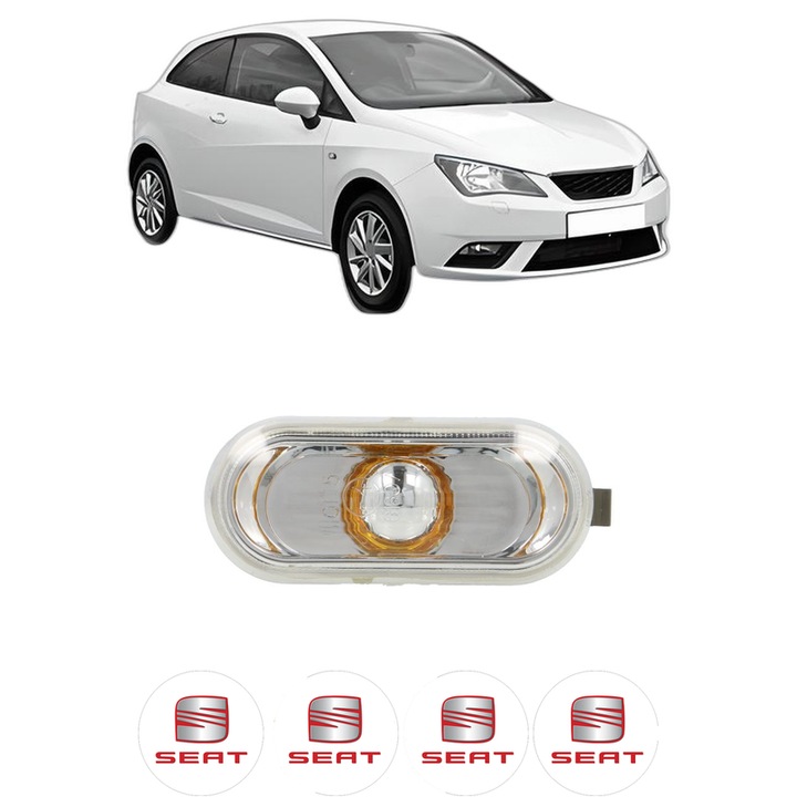 Semnalizator Partea Dreapta / Stanga SEAT IBIZA IV SC (6J1, 6P5) din 2008-2016, Auto, Depo, 4 Stickere auto cu SEAT