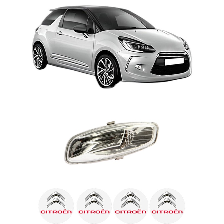 Semnalizator Partea Stanga CITROEN DS3 (SA_) din 2009-2015, Auto, Depo, 4 Stickere auto cu CITROEN