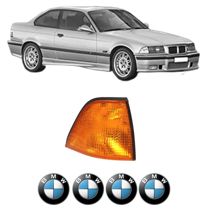 Semnalizator Fata Dreapta BMW Seria 3 Coupe (E36) din 1991-1999, Auto, Depo, 4 Stickere auto cu BMW Seria
