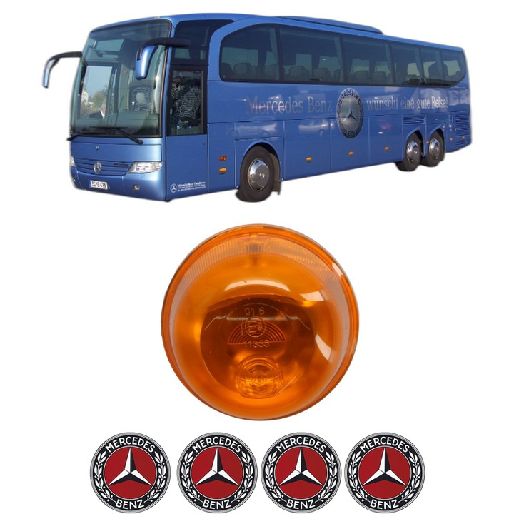 Semnalizator Partea Dreapta / Stanga MERCEDES-BENZ TRAVEGO (O 580) din 1998-2003, Auto, Depo, 4 Stickere auto cu MERCEDES-BENZ