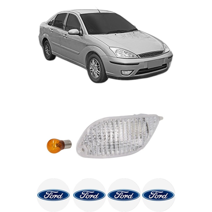 Semnalizator Fata Stanga FORD FOCUS I Saloon (DFW) din 1999-2005, Auto, Depo, 4 Stickere auto cu FORD