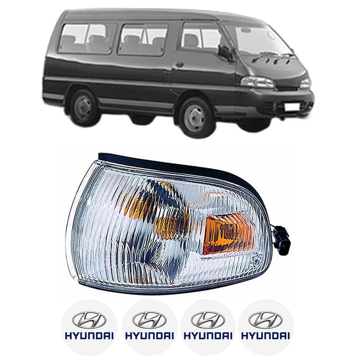 Semnalizator Fata Stanga HYUNDAI H100 Bus (P) din 1993-2000, Auto, Depo, 4 Stickere auto cu HYUNDAI