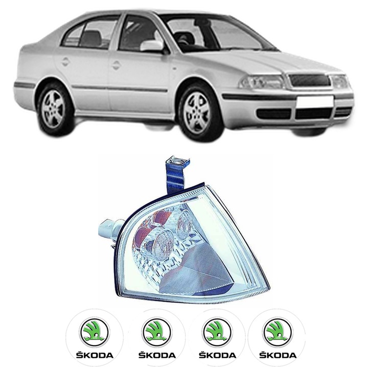 Semnalizator Fata Dreapta SKODA OCTAVIA I (1U2) din 1996-2010, Auto, Depo, 4 Stickere auto cu SKODA