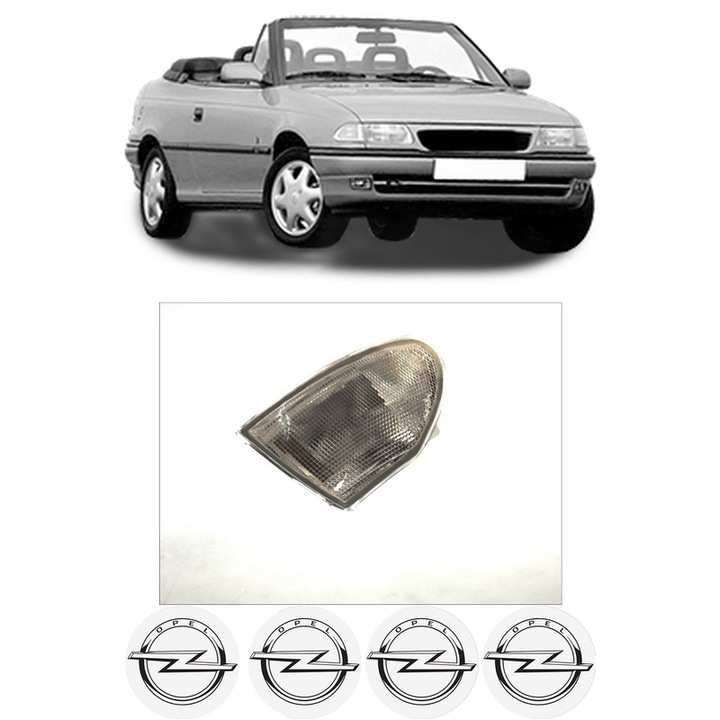 Semnalizator Fata Dreapta OPEL ASTRA F Convertible (T92) din 1993-2001, Auto, Depo, 4 Stickere auto cu OPEL