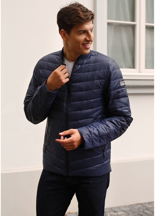 Ватирано яке с пух, Perso, найлон, тъмносин