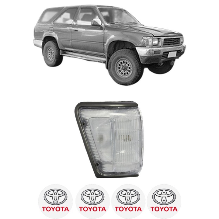Semnalizator Fata Dreapta TOYOTA HILUX V Pickup (_N8_, _N9_, _N10_, _N11_) din 1988-1998, Auto, Depo, 4 Stickere auto cu TOYOTA