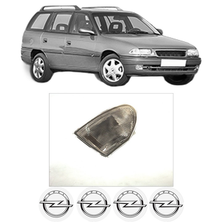 Semnalizator Fata Dreapta OPEL ASTRA F CLASSIC Estate (T92) din 1998-2005, Auto, Depo, 4 Stickere auto cu OPEL